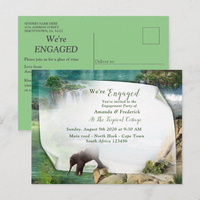 World Oceans & Rivers, Lakes & Sport Activities Invitation Postcard (Front/Back)