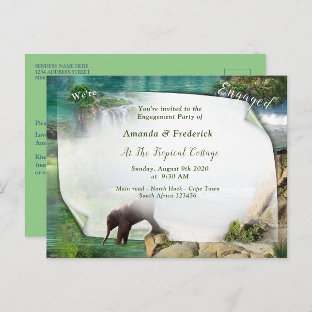 World Oceans & Rivers, Lakes & Sport Activities Invitation Postcard (Front/Back)