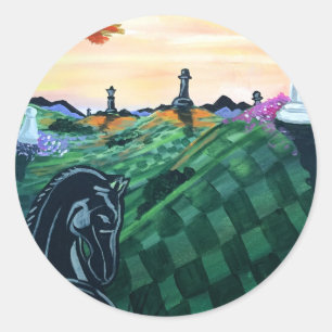 World Of Chess Classic Round Sticker