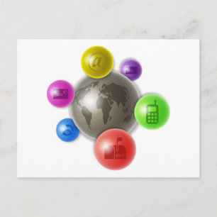 World of Communication Postcard