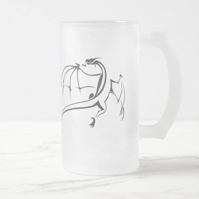 World of Dragon Frosted Glass Beer Mug (Right)