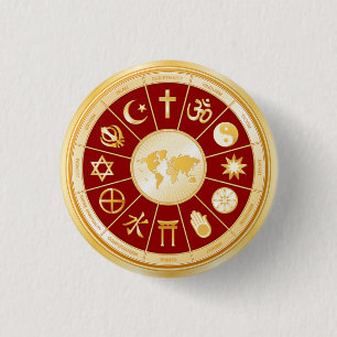 world of Faith 3 Cm Round Badge