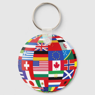 World of flags key chain