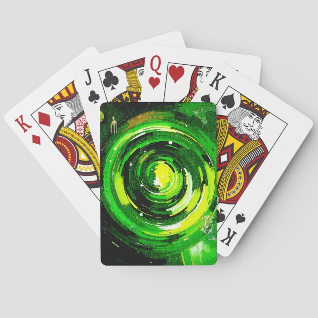 World Of Green Playing Cards (Back)