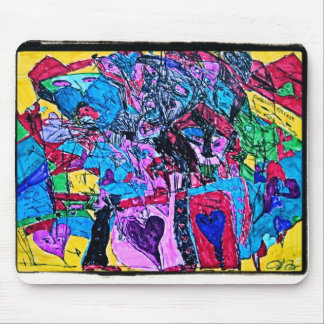 World of Hearts Drawings Mouse Mat