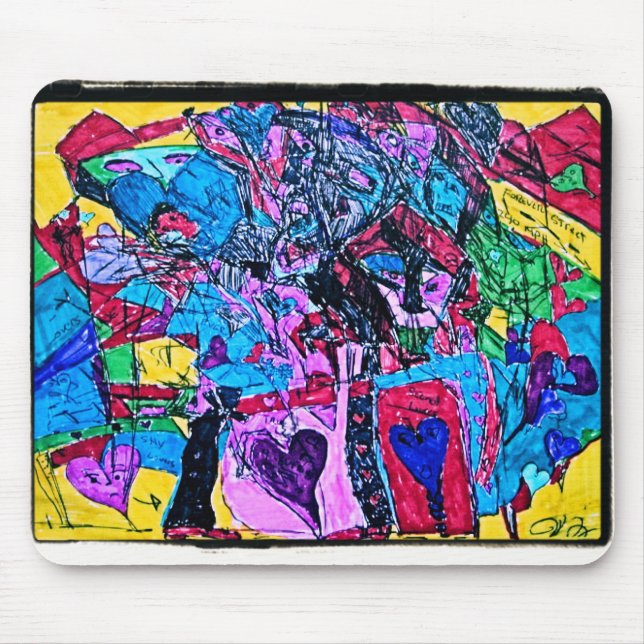 World of Hearts Drawings Mouse Mat (Front)