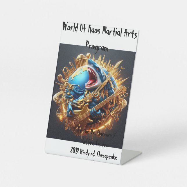 World of Kaos Desk sign (Front)