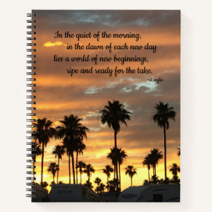 World of New Beginnings Inspirational Notebook