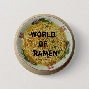 world of ramen pin: set-o-three 6 cm round badge
