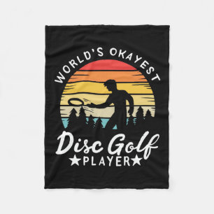 World Okayest Disc Golf Player Fleece Blanket