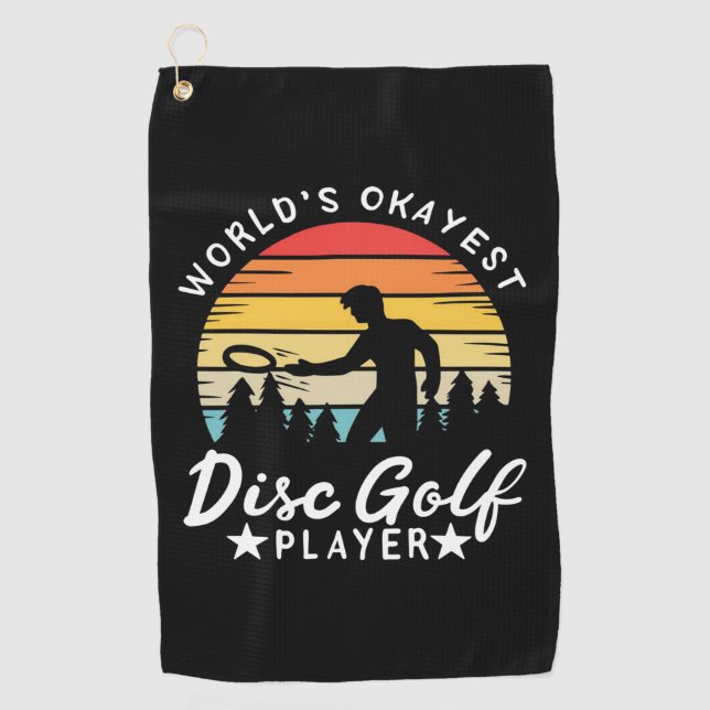 World Okayest Disc Golf Player Towel (Front)