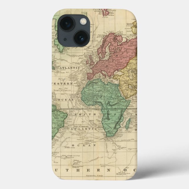 World on Mercators Projection 2 Case-Mate iPhone Case (Back)