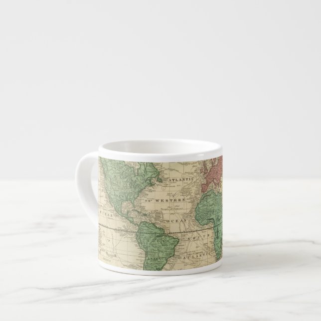 World on Mercators Projection 2 Espresso Cup (Front Left)