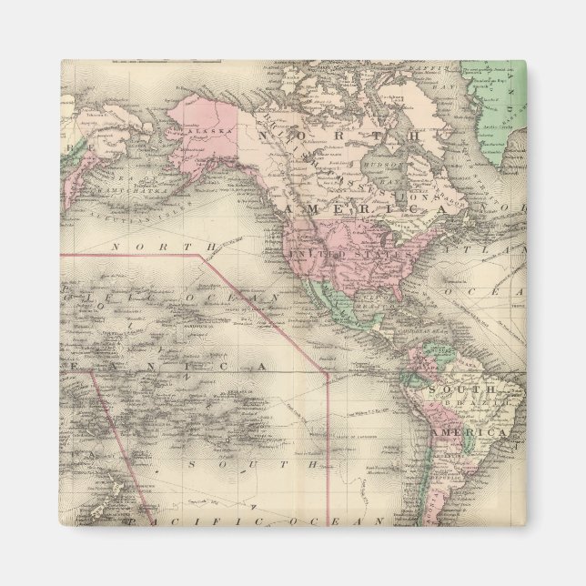 World on Mercator's Projection Magnet (Front)