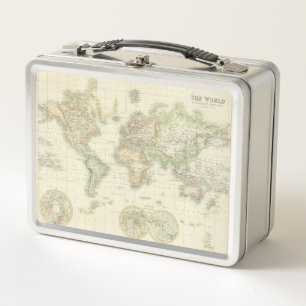 World On Mercator's Projection Metal Lunch Box