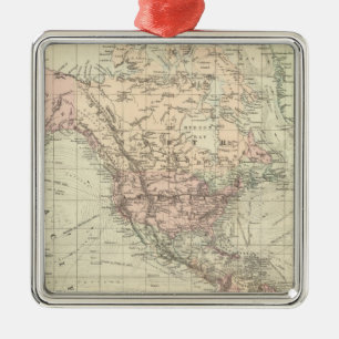 World on Mercator's Projection Metal Tree Decoration