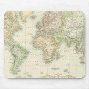 World On Mercator's Projection Mouse Mat