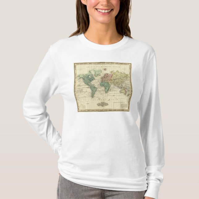 World on Mercators Projection T-Shirt (Front)