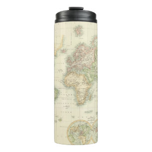 World On Mercator's Projection Thermal Tumbler