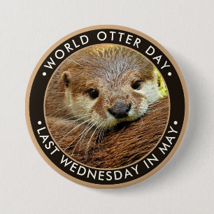 World Otter Day 7.5 Cm Round Badge