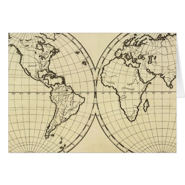 World outline double hemisphere (Front Horizontal)