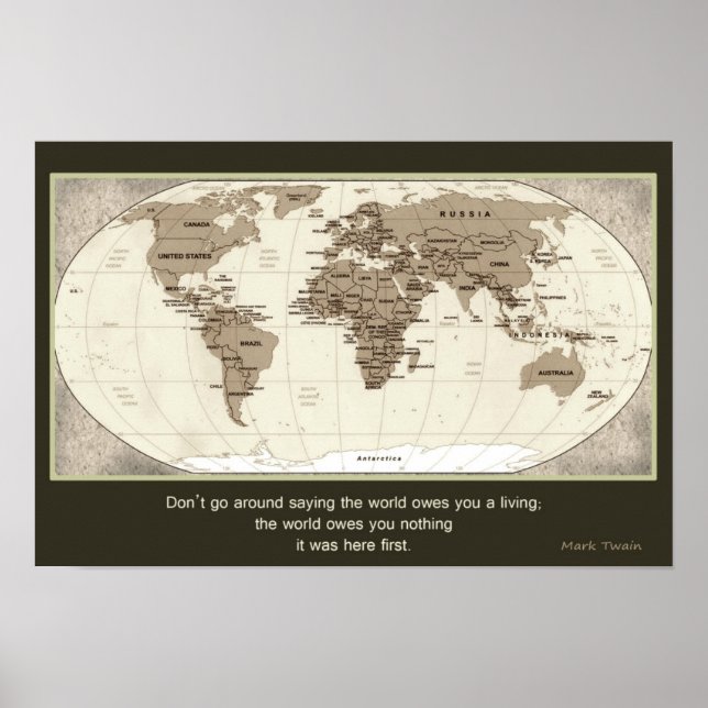 World owes you Nothing Poster (Front)
