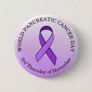 World Pancreatic Cancer Day November 6 Cm Round Badge
