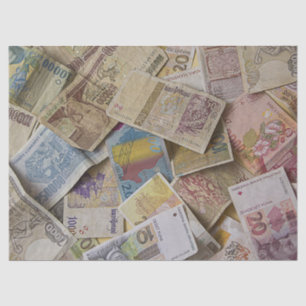 world paper money tissue paper