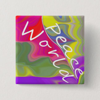 World Peace 15 Cm Square Badge