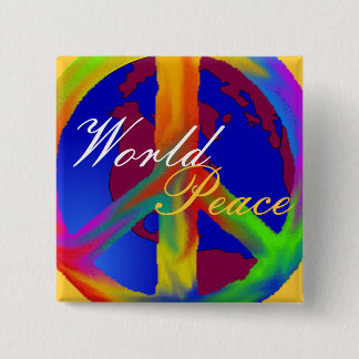 World Peace 15 Cm Square Badge