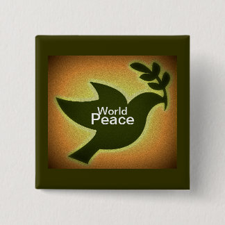 World Peace 15 Cm Square Badge