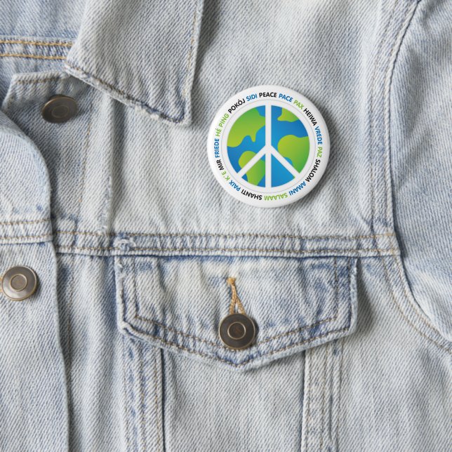 World Peace 6 Cm Round Badge (In Situ)