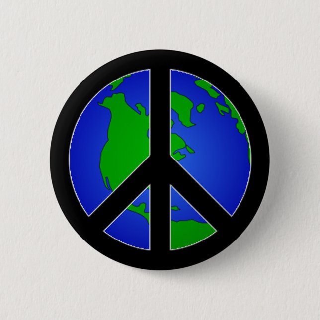 World Peace 6 Cm Round Badge (Front)