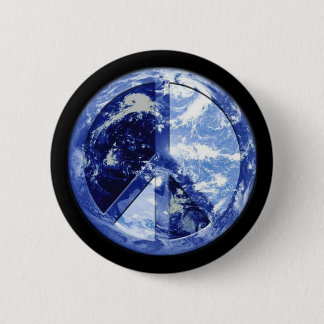world peace 6 cm round badge