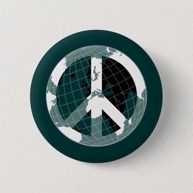 World Peace 6 Cm Round Badge (Front)
