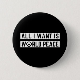 World Peace 6 Cm Round Badge