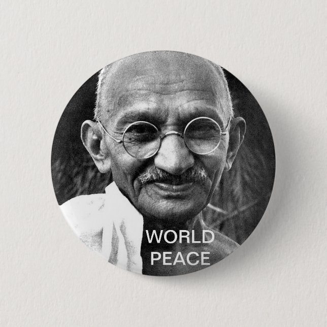 WORLD PEACE 6 CM ROUND BADGE (Front)