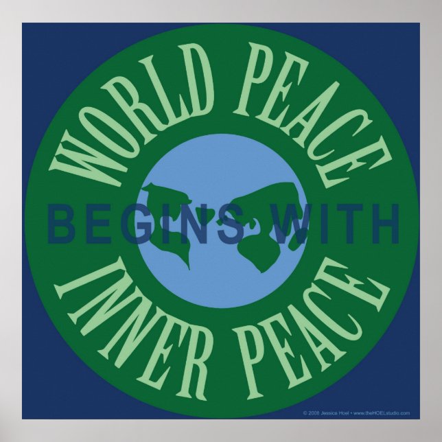 World Peace Begins With Inner Peace Poster (Front)