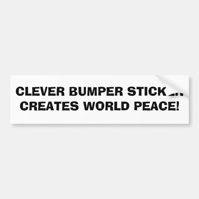 WORLD PEACE - Bumper Sticker (Front)