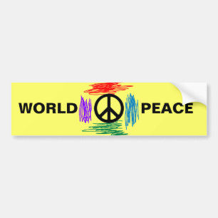 WORLD PEACE BUMPER STICKER