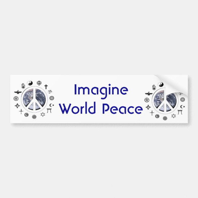 World Peace Bumper Sticker (Front)
