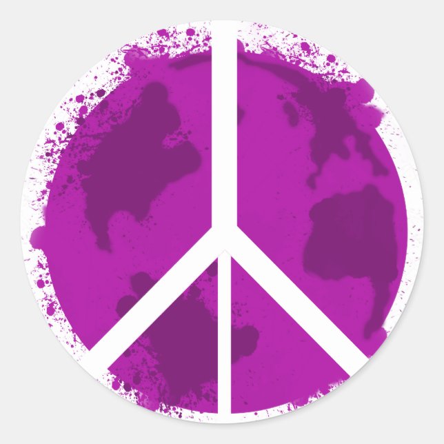 World Peace Classic Round Sticker (Front)