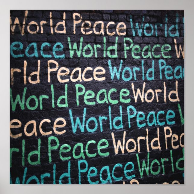 World Peace Colorful Love Peaceful Poster (Front)
