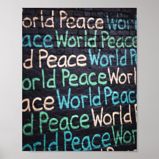 World Peace Colorful Love Peaceful Poster (Front)