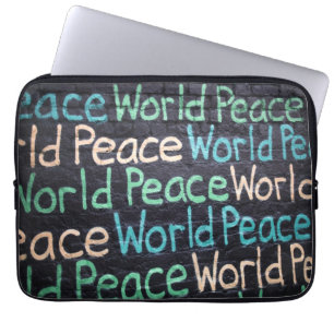World Peace Colourful Love Peaceful Laptop Sleeve