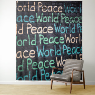 World Peace Colourful Love Peaceful Tapestry