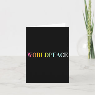 World Peace (colourful Text) Card