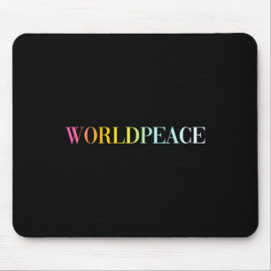 World Peace (colourful Text)  Mouse Mat