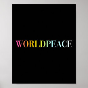 World Peace (colourful Text) Poster