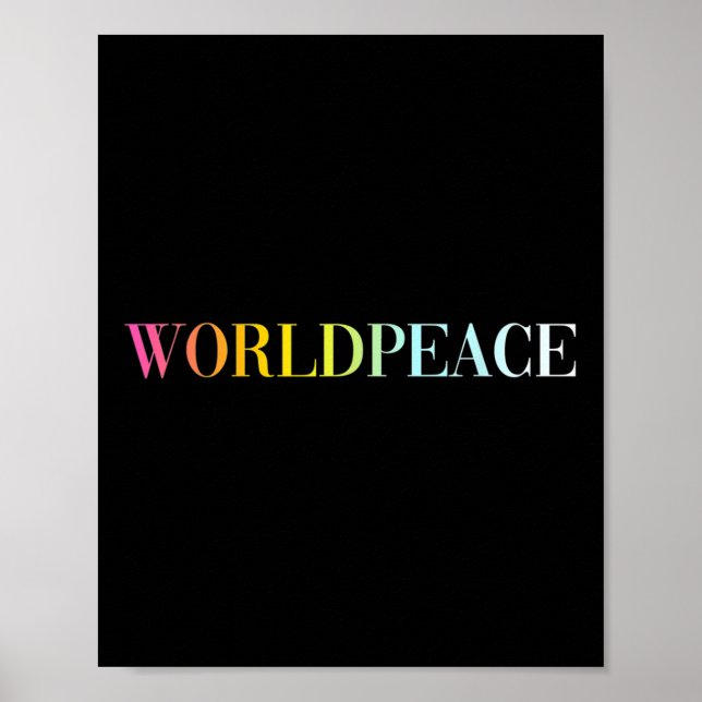 World Peace (colourful Text)  Poster (Front)